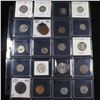 Image 1 : Page of 20 Mixed coins Mercury 10c, Braided Hair 1c, Washington 25c, Roosevelt 10c, Indian 1c, Jeffe