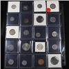 Image 2 : Page of 20 Mixed coins Mercury 10c, Braided Hair 1c, Washington 25c, Roosevelt 10c, Indian 1c, Jeffe