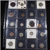 Image 1 : Page of 20 Mixed coins Jefferson 5c, Braided Hair 1c, Washington 25c, Mercury 10c, Indian 1c, Libert