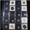 Image 1 : Page of 20 Mixed coins Barber 10c, Braided Hair 1c, Washington 25c, Roosevelt 10c, Liberty 5c, Jeffe