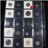 Image 2 : Page of 20 Mixed coins Barber 10c, Braided Hair 1c, Washington 25c, Roosevelt 10c, Liberty 5c, Jeffe