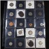 Image 1 : Page of 20 Mixed coins Buffalo 5c, Braided Hair 1c, Washington 25c, Mercury 10c, Indian 1c, Jefferso