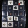 Image 2 : Page of 20 Mixed coins Buffalo 5c, Braided Hair 1c, Washington 25c, Mercury 10c, Indian 1c, Jefferso