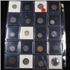 Image 2 : Page of 20 Mixed coins Mercury 10c, Braided Hair 1c, Washington 25c, Jefferson 5c, Indian 1c, Libert