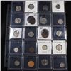 Image 1 : Page of 20 Mixed coins Barber 10c, Braided Hair 1c, Washington 25c, Mercury 10c, Indian 1c, Jefferso