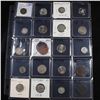 Image 1 : Page of 20 Mixed coins Mercury 10c, Braided Hair 1c, Washington 25c, Barber 10c, Buffalo 5, Jefferso