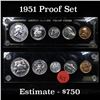 Image 1 : 1951 United States Proof Set in Capital Plastic Holder