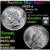 Image 1 : ***Auction Highlight*** 1925-s Peace Dollar $1 Graded Select+ Unc By USCG (fc)