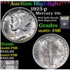 Image 1 : ***Auction Highlight*** 1923-p Mercury Dime 10c Graded GEM+ FSB By USCG (fc)