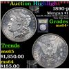 Image 1 : ***Auction Highlight*** 1890-p Morgan Dollar $1 Graded Choice+ Unc By USCG (fc)