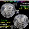 Image 1 : ***Auction Highlight*** 1883-o Morgan Dollar $1 Graded Choice Unc DMPL By USCG (fc)