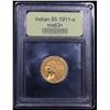 Image 4 : ***Auction Highlight*** 1911-s Gold Indian Half Eagle $5 Graded Select+ Unc By USCG (fc)