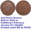 Image 6 : *Highlight of Entire Auction* 1796 Rev '94 S-110 B-8 Draped Bust 1c Graded Select AU By USCG (fc)