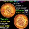 Image 1 : ***Auction Highlight*** 1925-d Lincoln Cent 1c Graded Choice+ Unc RD By USCG (fc)