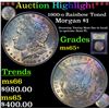 Image 1 : ***Auction Highlight*** 1900-o Rainbow Toned Morgan Dollar $1 Graded GEM+ Unc By USCG (fc)