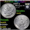 Image 1 : ***Auction Highlight*** 1897-o Morgan Dollar $1 Graded Select Unc By USCG (fc)