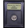 Image 4 : ***Auction Highlight*** 1942/1-p Mercury Dime 10c Graded Choice AU/BU Slider+ By USCG (fc)