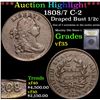 Image 1 : ***Auction Highlight*** 1808/7 C-2 Draped Bust Half Cent 1/2c Graded vf++ By USCG (fc)