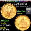 Image 1 : ***Auction Highlight*** 1926 Sesqui Gold Commem $2 1/2 Graded Select+ Unc By USCG (fc)