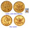 Image 6 : *Highlight Of Entire Auction* 1854-p Gold Liberty $10 Graded Select Unc By USCG (fc)