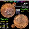 Image 1 : Proof ***Auction Highlight*** 1887 Indian Cent 1c Graded Select+ Proof rb By USCG (fc)