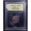 Image 4 : Proof ***Auction Highlight*** 1887 Indian Cent 1c Graded Select+ Proof rb By USCG (fc)