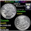 Image 1 : ***Auction Highlight*** 1921-s Morgan Dollar $1 Graded Choice+ Unc By USCG (fc)