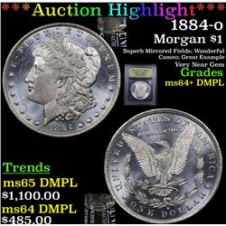 ***Auction Highlight*** 1884-o Morgan Dollar $1 Graded Choice Unc+ DMPL By USCG (fc)