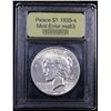Image 4 : ***Auction Highlight*** 1935-s Mint Error Peace Dollar $1 Graded Select Unc By USCG (fc)