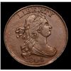 Image 2 : ***Auction Highlight*** 1804 c-10 Br-9 Draped Bust Half Cent 1/2c Graded Select Unc BN By USCG (fc)