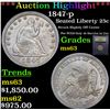 Image 1 : ***Auction Highlight*** 1847-p Seated Liberty Quarter 25c Graded Select Unc By USCG (fc)