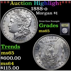 ***Auction Highlight*** 1888-o Morgan Dollar $1 Graded GEM Unc By USCG (fc)