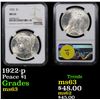 Image 1 : NGC 1922-p Peace Dollar $1 Graded ms63 By NGC