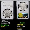 Image 1 : NGC 1885-p Morgan Dollar $1 Graded ms64 By NGC