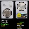 Image 1 : NGC 1923-p Peace Dollar $1 Graded ms63 By NGC