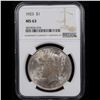 Image 2 : NGC 1923-p Peace Dollar $1 Graded ms63 By NGC