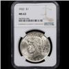 Image 2 : NGC 1922-p Peace Dollar $1 Graded ms63 By NGC