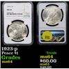 Image 1 : NGC 1923-p Peace Dollar $1 Graded ms64 By NGC