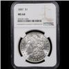Image 2 : NGC 1887-p Morgan Dollar $1 Graded ms64 By NGC