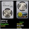 Image 1 : NGC 1924-p Peace Dollar $1 Graded ms64 By NGC
