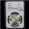 Image 2 : NGC 1924-p Peace Dollar $1 Graded ms64 By NGC