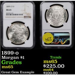 NGC 1899-o Morgan Dollar $1 Graded ms65 By NGC