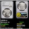 Image 1 : NGC 1899-o Morgan Dollar $1 Graded ms65 By NGC