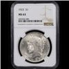 Image 2 : NGC 1923-p Peace Dollar $1 Graded ms63 By NGC