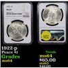Image 1 : NGC 1922-p Peace Dollar $1 Graded ms64 By NGC