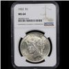 Image 2 : NGC 1922-p Peace Dollar $1 Graded ms64 By NGC