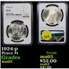 Image 1 : NGC 1924-p Peace Dollar $1 Graded ms63 By NGC
