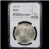 Image 2 : NGC 1923-p Peace Dollar $1 Graded ms64 By NGC
