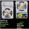 Image 1 : 1922-p Peace Dollar $1 Graded ms64 By NGC