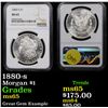 Image 1 : NGC 1880-s Morgan Dollar $1 Graded ms65 By NGC